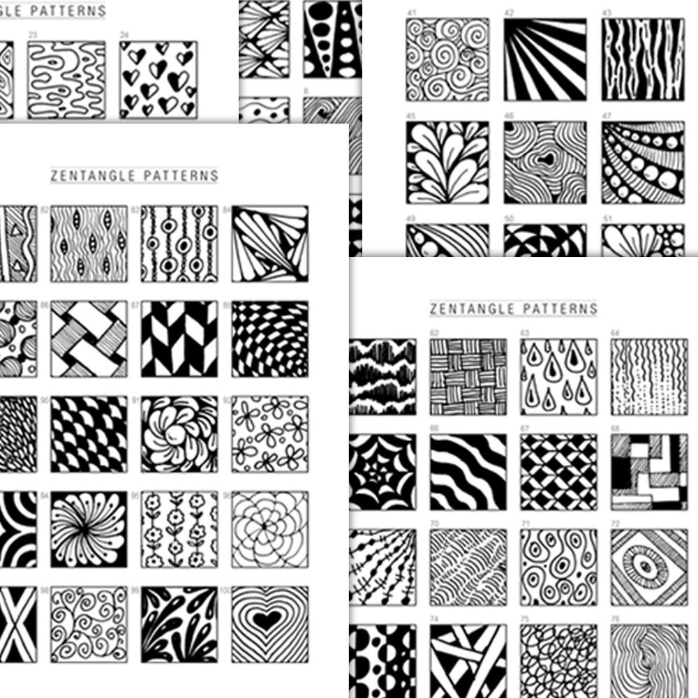Zentangle Patterns Raffia Tangle Pattern Perfectly4med: Artist At