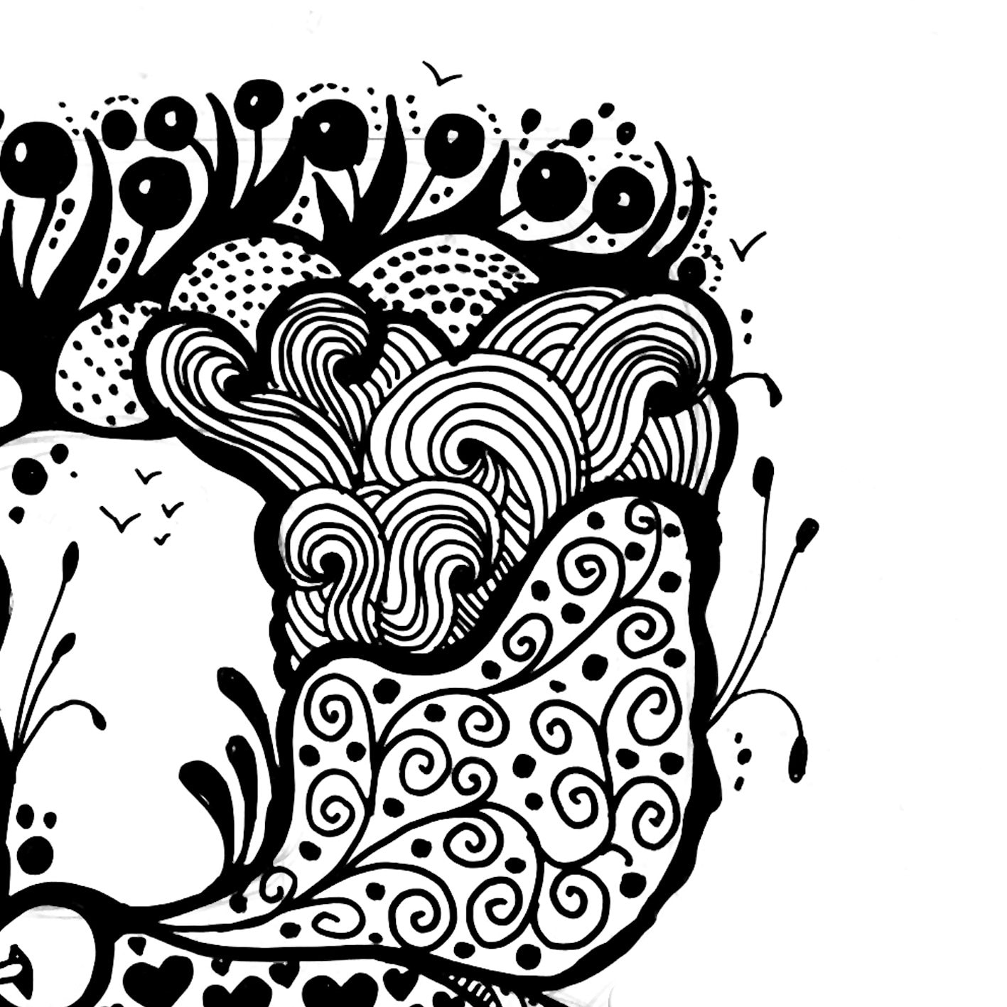 Zentangle Letter R Art: High-resolution Digital Download (JPG, PDF, PNG ...