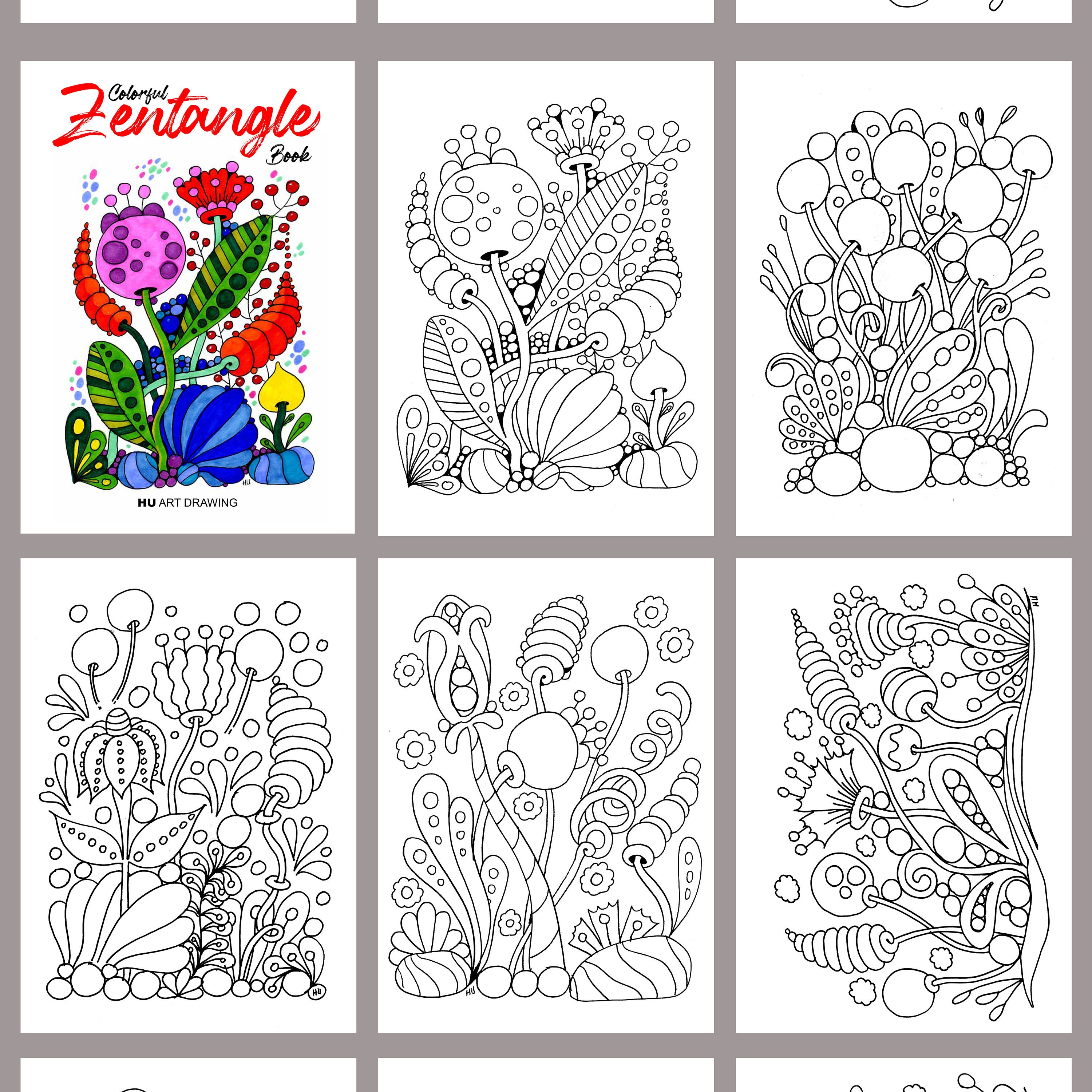 Colorful Zentangle Template Book , Zentangle Patterns Books , Zen ...