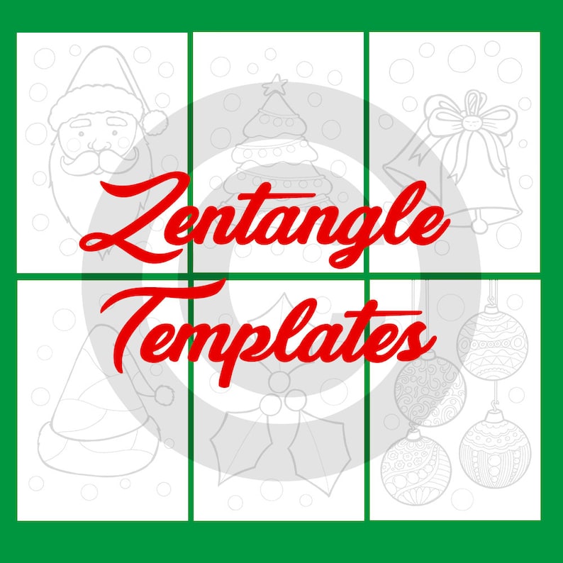 Christmas Zentangle Templates for 2024 Christmas Download Now and Unleash Your Creativity - Etsy
