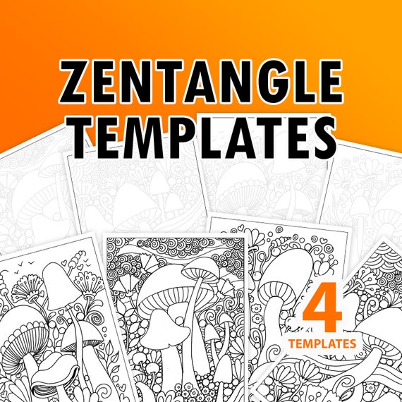 Zentangle Drawing Templates for Practice and Art Therapy 4