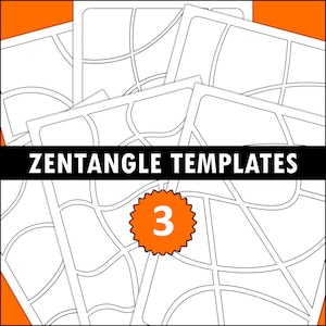 Custom Design A4 Zentangle Templates - 6 Templates for Original Zentangle Art - Unique Experience for Teachers, Parents, Kids and Beginners