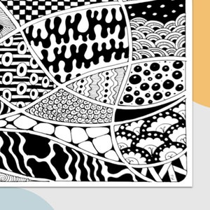 Make your own: creative template for zentangle, zentangle patterns template image 9