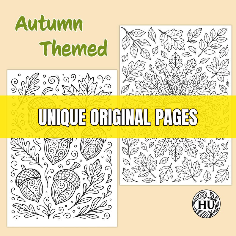 Autumn Zentangle Coloring Pages – 20 Printable Mandala Designs (PDF ...