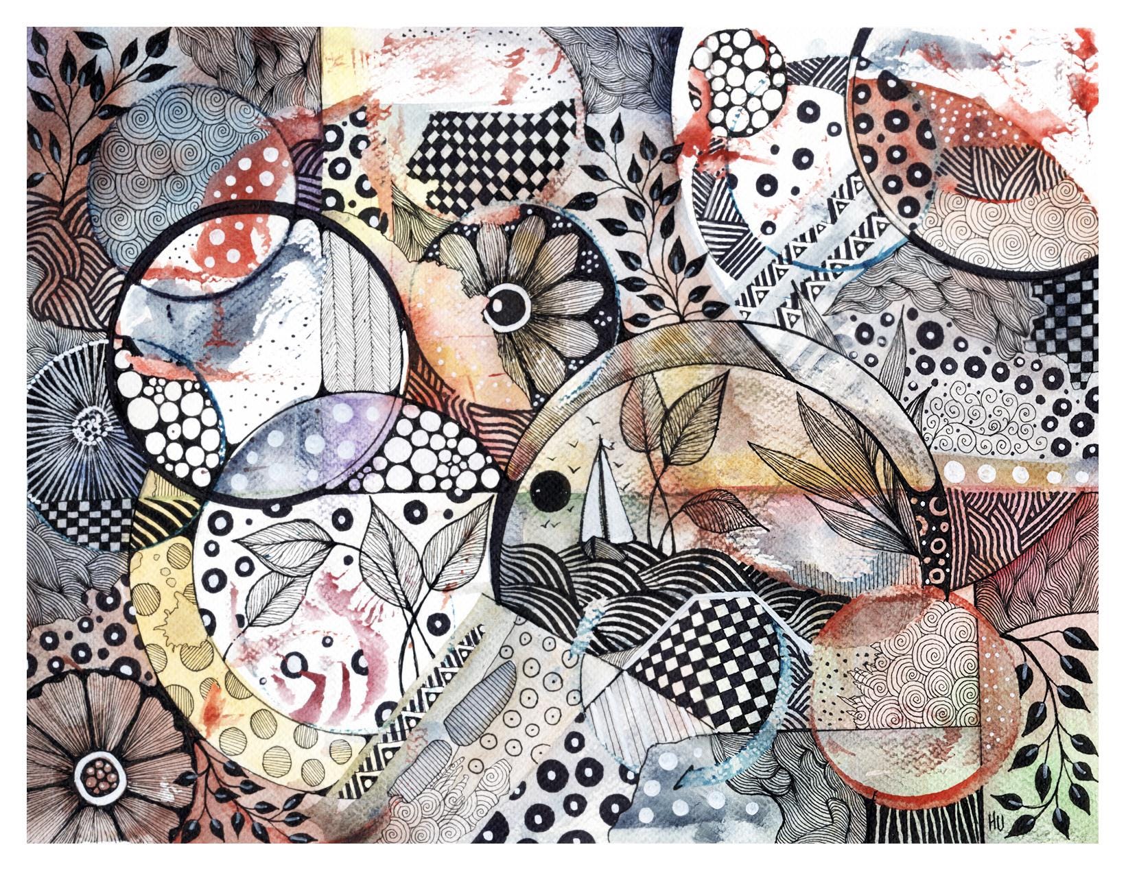 Watercolour Patterns: Aquarellmuster/Motifs D'Aquarelle