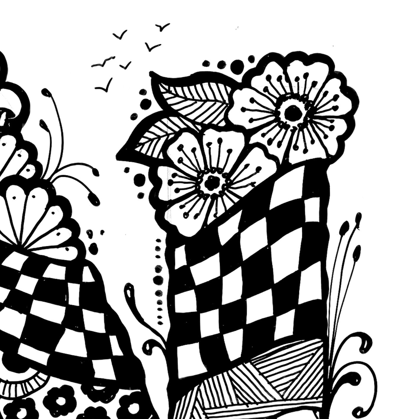 イラスト N@TURES Zentangle Letter N Design - Free Printable | Kids Activities