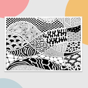 Make your own: creative template for zentangle, zentangle patterns template image 2