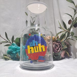 Vintage 1990&#39;s Uh Huh You Got The Right One Baby Diet Pepsi Glass Pitcher/Carafe - Ray Charles Uh Huh Commercial - Diet Pepsi Collectibles