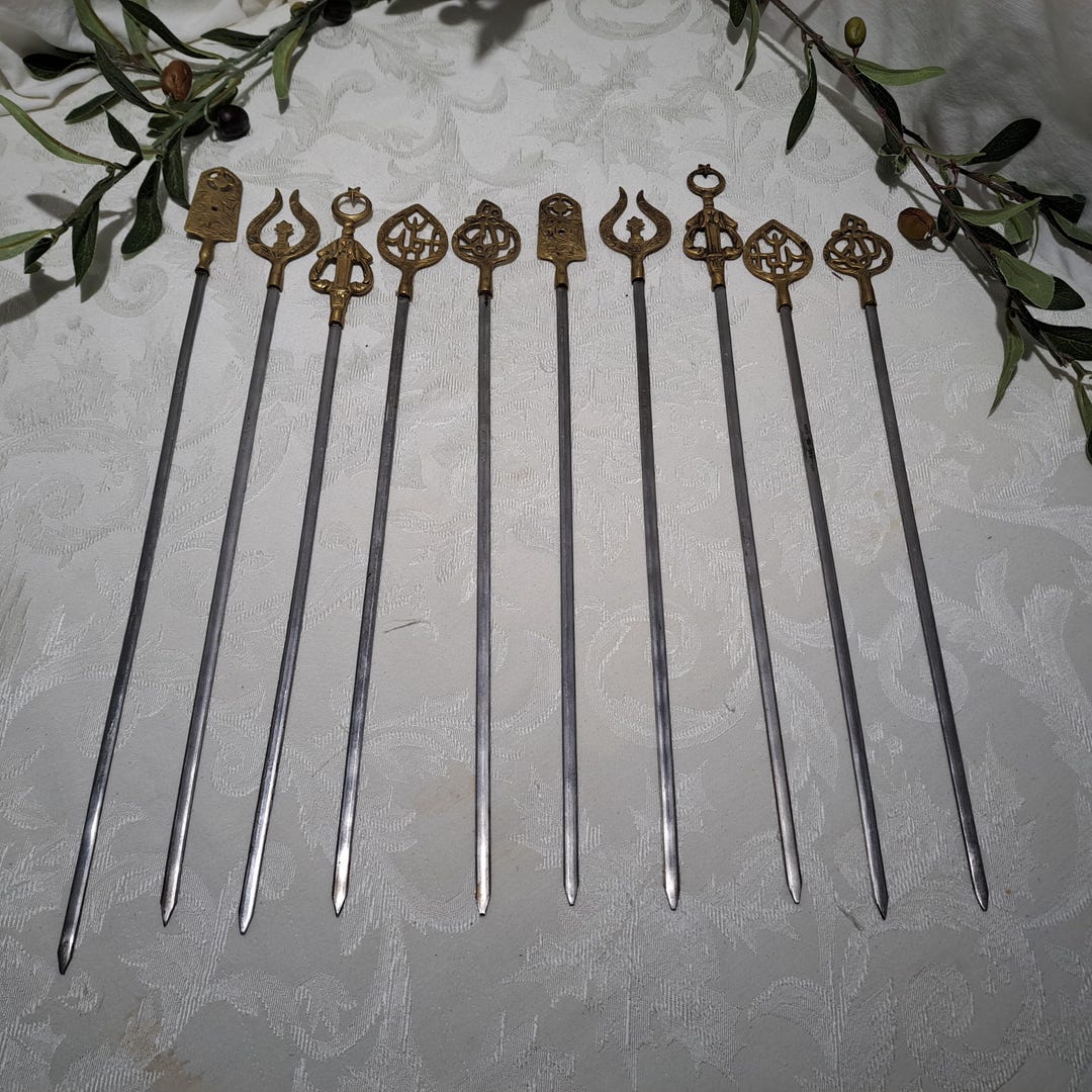 Vintage One Set of 5 Tarzan Inox Turkey Ornate Brass Decorative Turkish ...