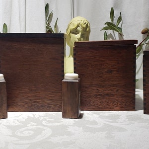 Vintage Mid Century Rooster Design Wooden Canister Set – Japan image 8