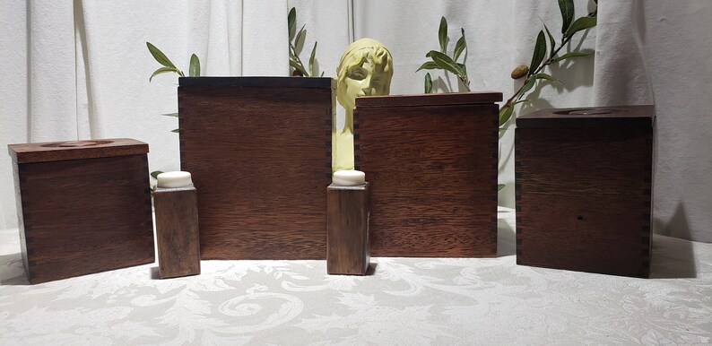 Vintage Mid Century Rooster Design Wooden Canister Set – Japan image 8