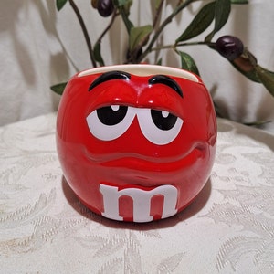 Vintage 1997 Mars Inc. Red M&M&#39;s Character Ceramic Coffee/Tea/Beverage Mug - Collectible Mug