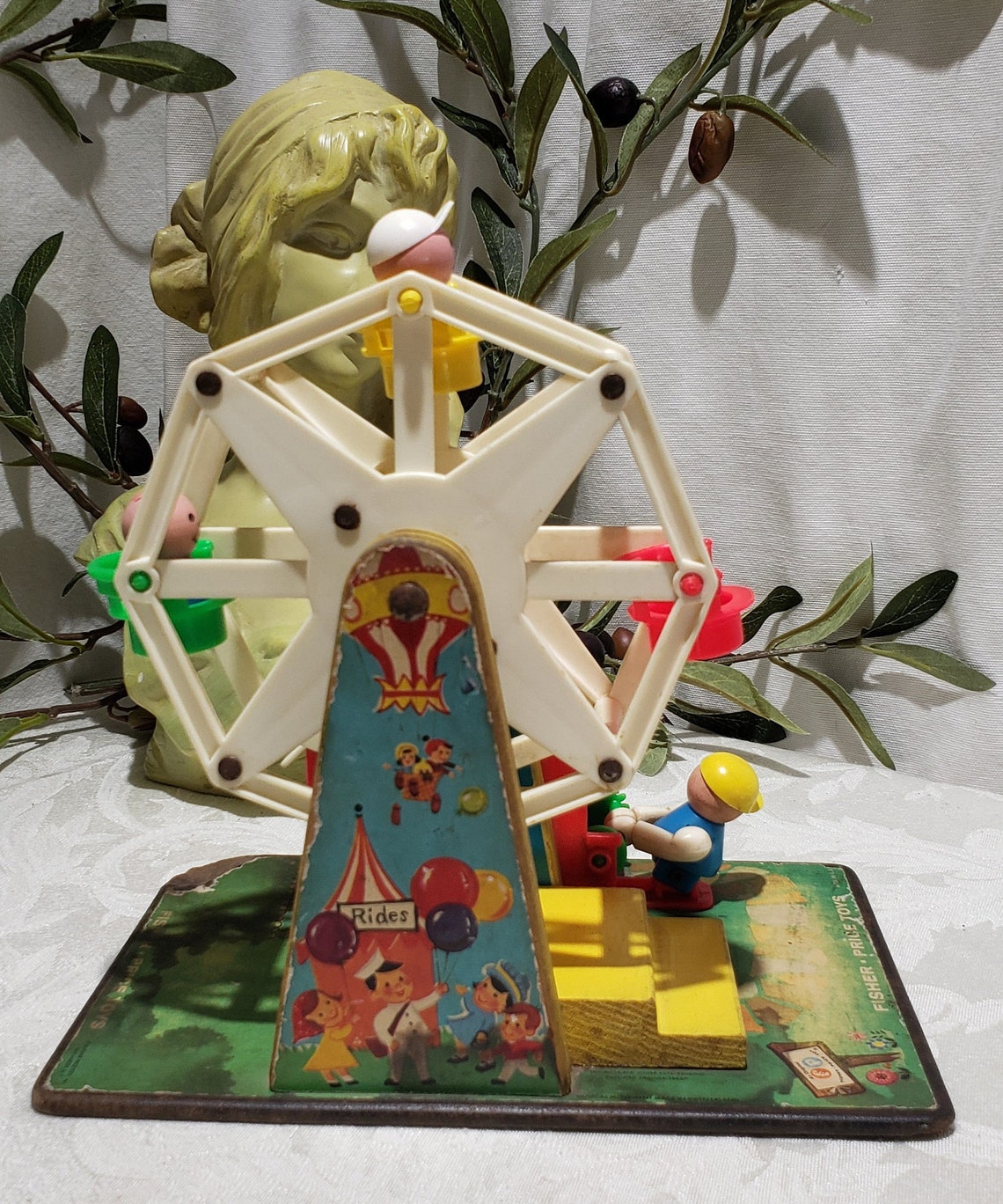 Vintage 1966 Fisher Price Ferris Wheel Little People Music Box Etsy