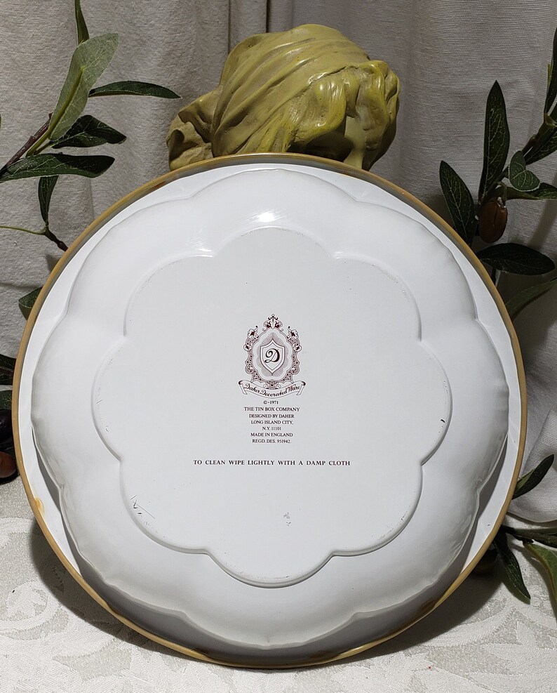 Floral Seaside Landscape Inspired Design Made in England Beautiful Vintage Daher Decorated Ware Decorative Bowl