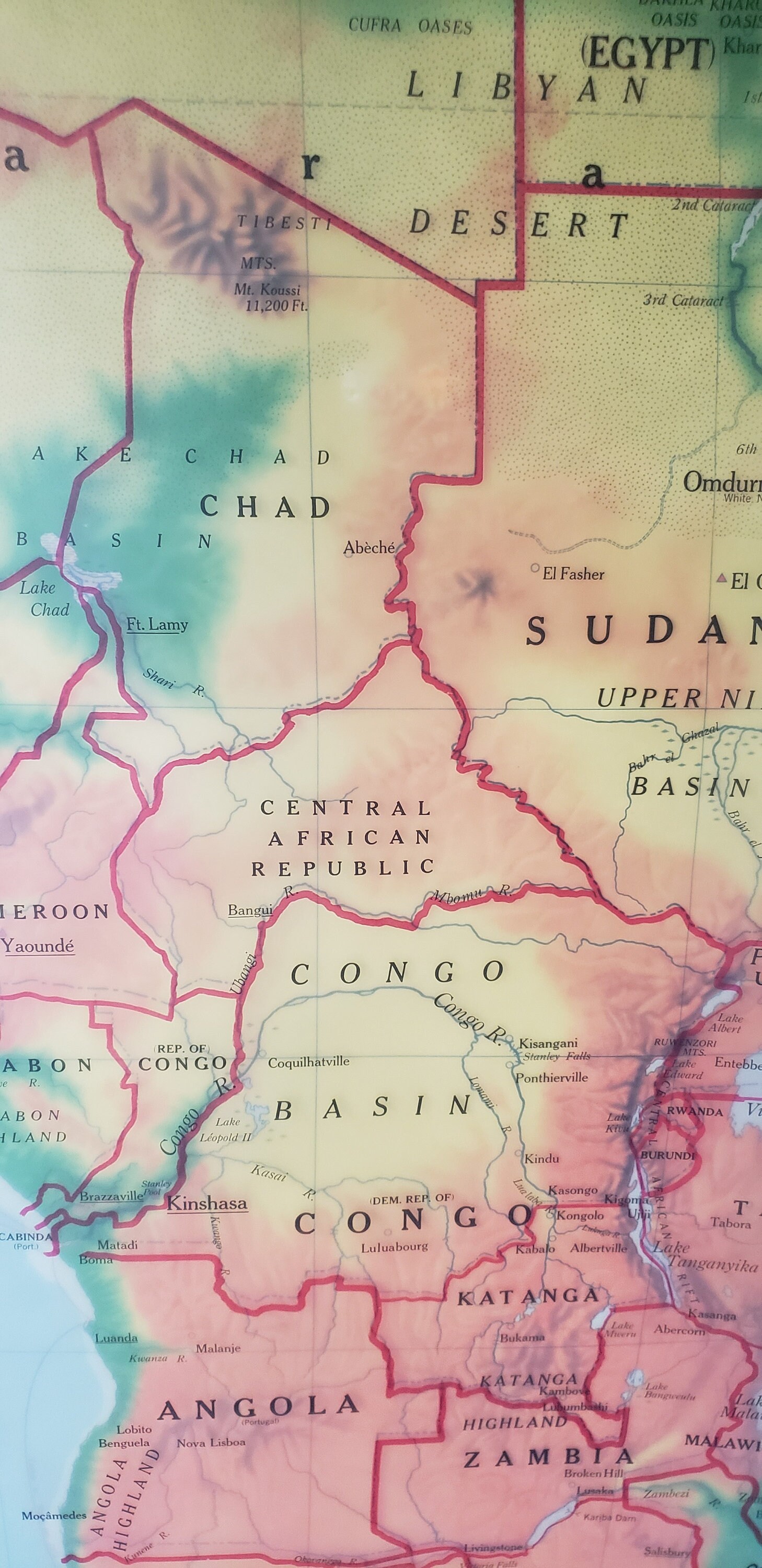 Vintage Africa School Map – A.J. Nystrom Pull Down Chart, 1961 - Etsy display picture 1