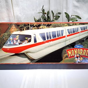 Collectible Vintage Walt Disney Theme Park Exclusive Battery-Operated Disney Monorail Toy Accessory - Red Monorail - Complete - Works Great!