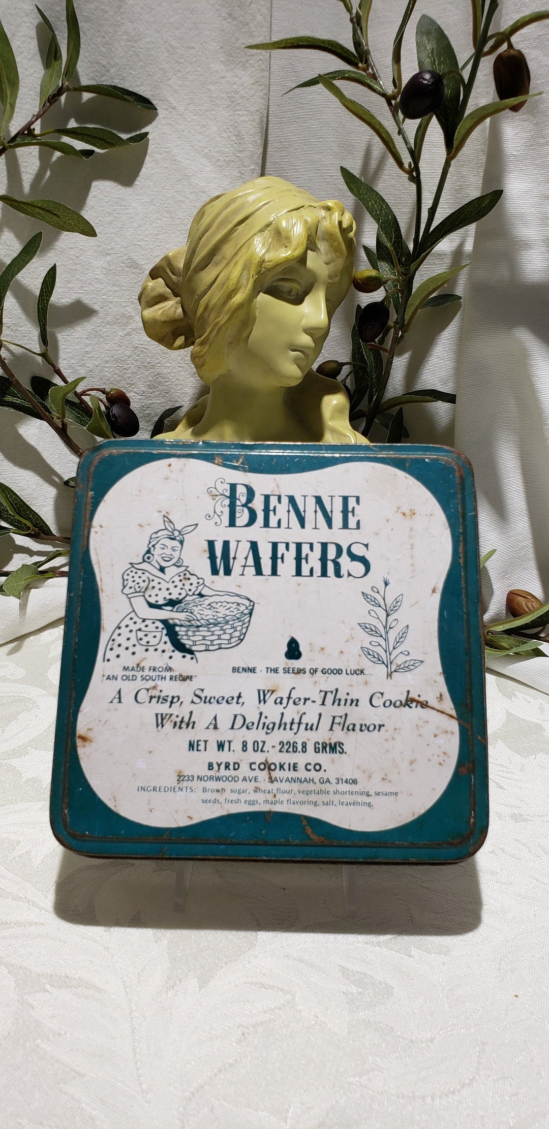 Vintage Benne Wafers A Crispy, Sweet, Waferthin Cookie With A