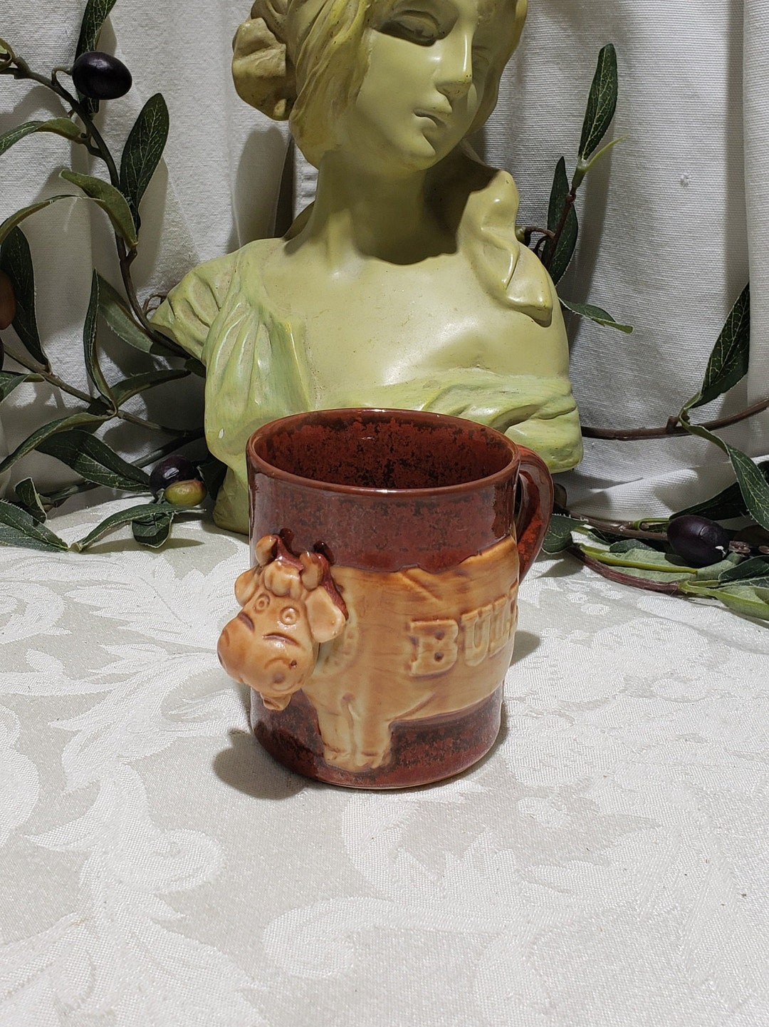 Cool Vintage Enesco Figural Ceramic Bull Mug Made in Japan - Bull/cow ...