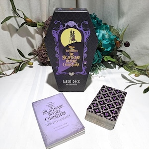 Handpicked 2021 Disney Tim Burton's The Nightmare Before Christmas Tarot Deck And Guidebook Coffin Shaped Box Edition - Complete