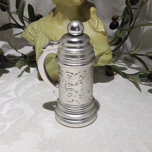 Vintage Avon Collectible Silver Beer Stein After Shave/Cologne Decanter Bottle - Avon Decanter Bottle