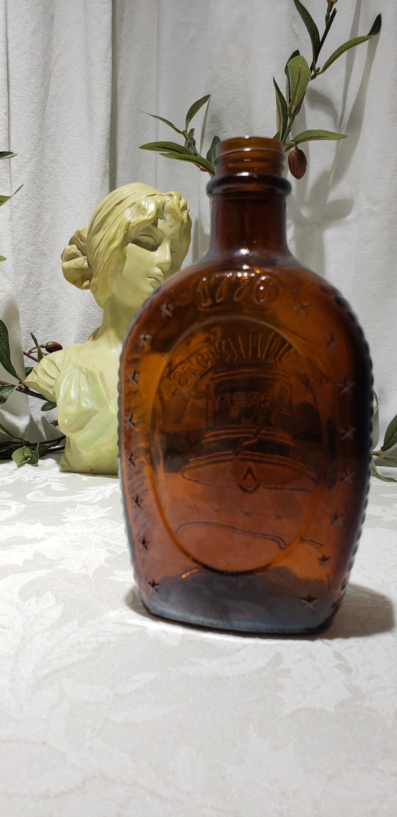 Vintage 1776 1976 Bicentennial Brown Log Cabin Syrup ...