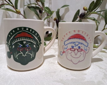 Vintage One Denny&#39;s Scrooge Color Changing Ceramic Mug - Denny&#39;s Collectible Mug - Scrooge Christmas Mug