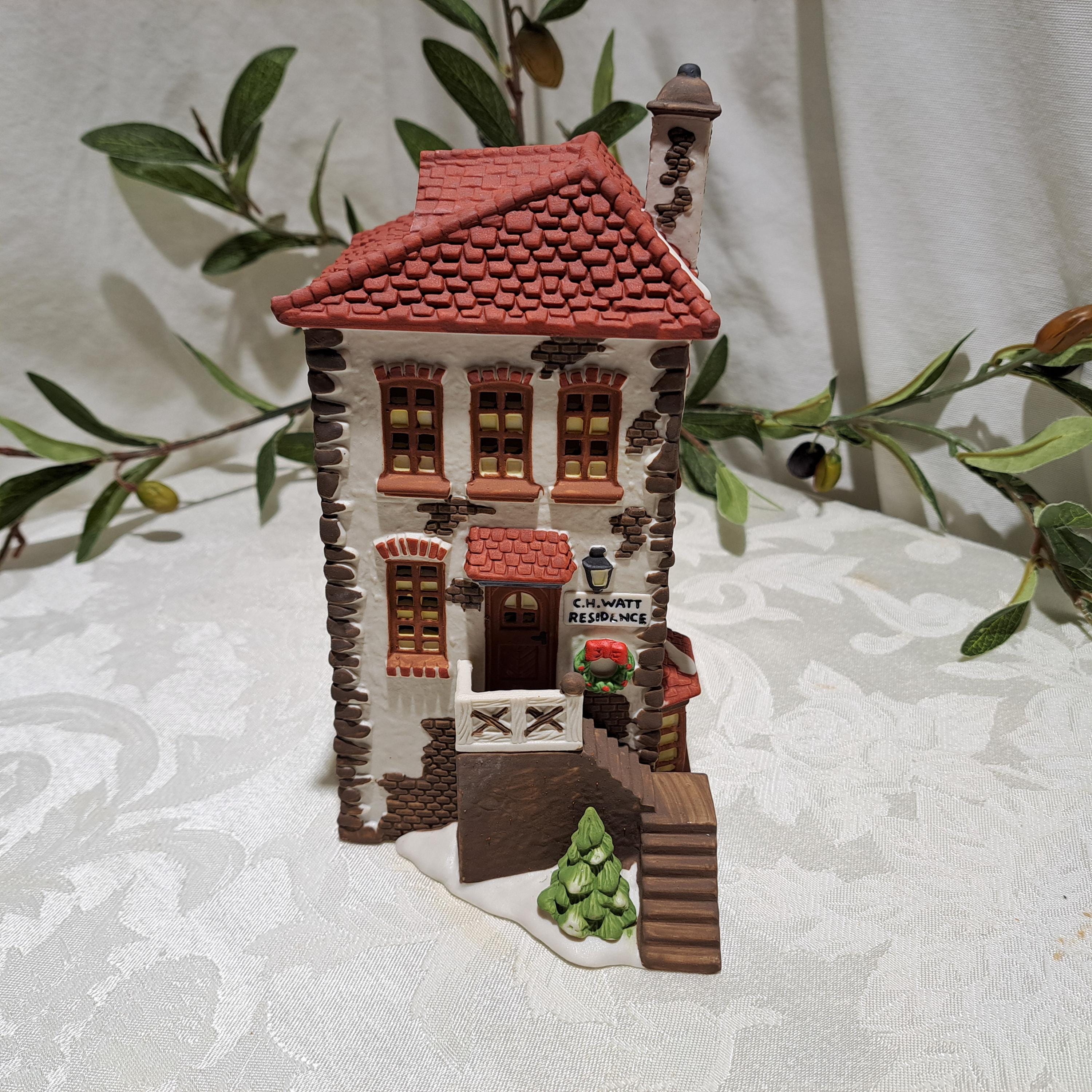 Vintage 1990 Department 56 Dickens Series "C.H. Watt Phisician" Christmas Village Lighted Building