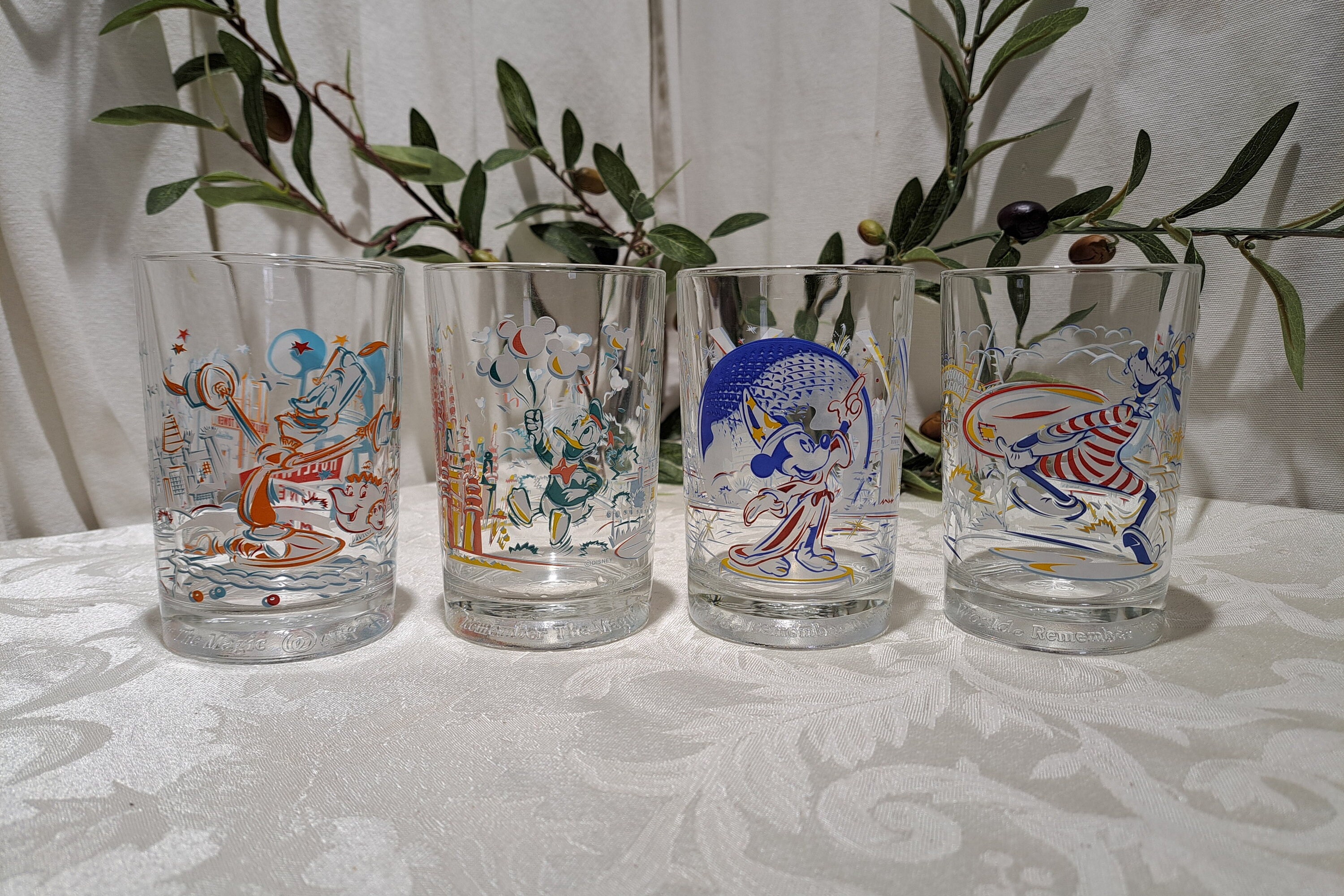 Vintage Set of 4 Mcdonald's Celebrates the Magic of Walt Disney