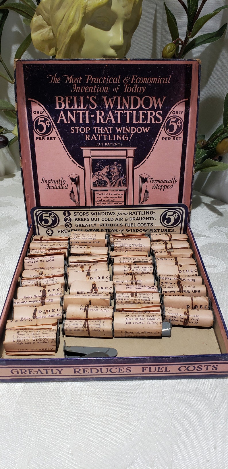 Window Rattlers 1930's Bell's Window Anti-rattlers Advertising Display Box – 39 Sets - Etsy