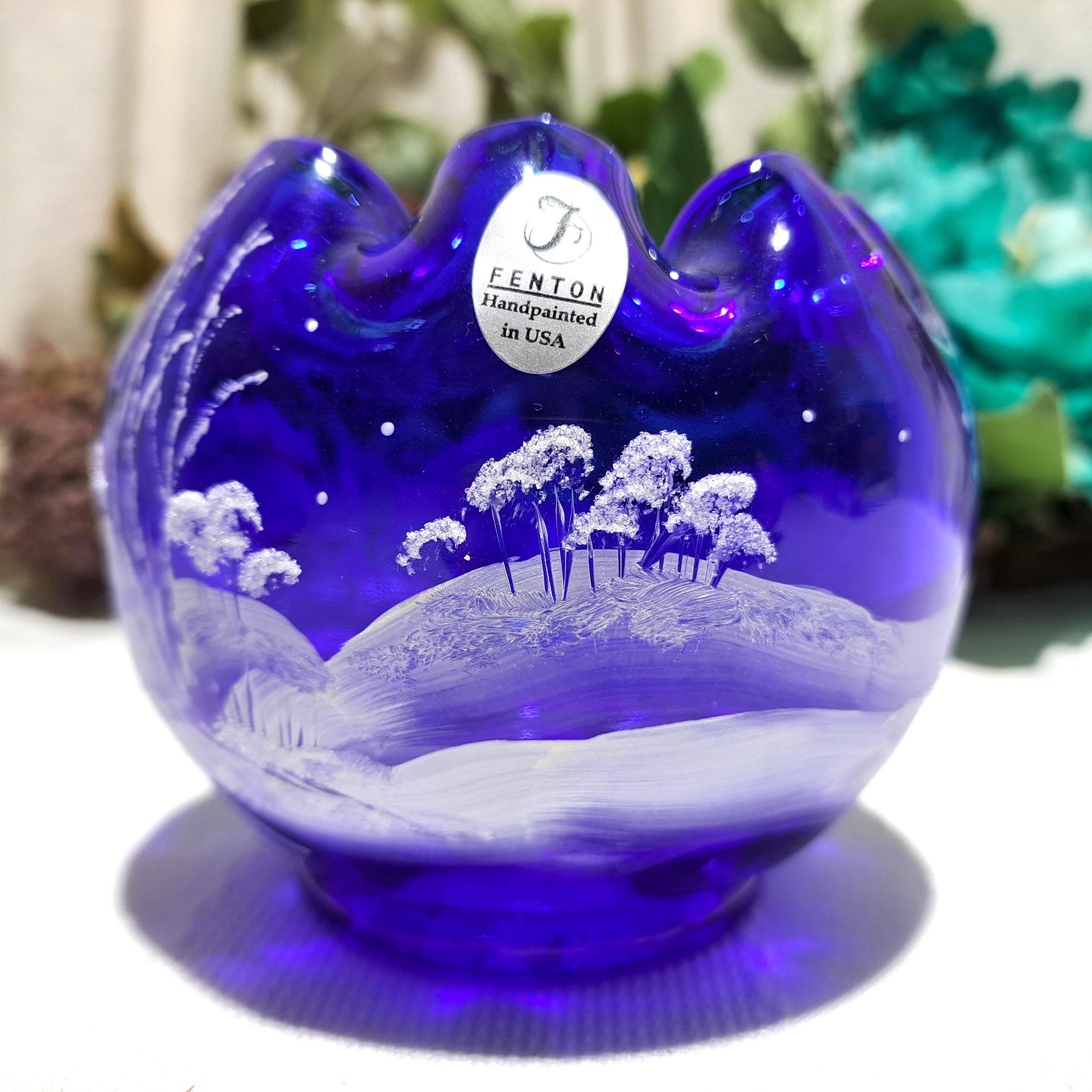 Vintage Glass Rose Bowl - Etsy