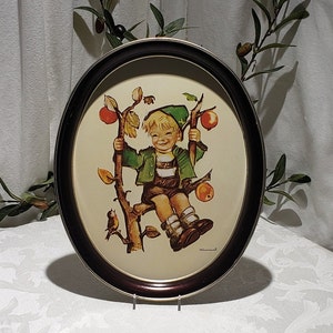 Vintage 1982 ARS Edition Hummel&#39;s  &quot;Apple Tree Boy&quot; Decorative Tray Made In U.S.A