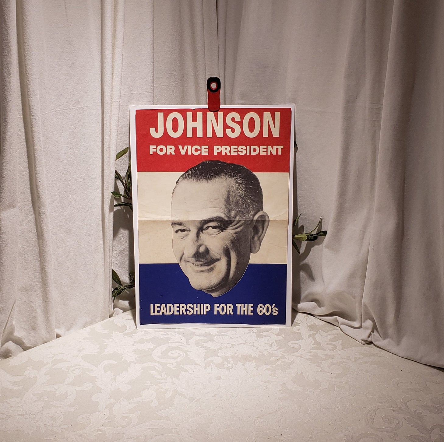 Vintage 1960's Original Lyndon Johnson for Vice President