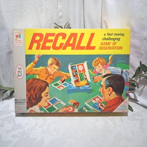 Sealed Vintage 1968 Milton Bradley RECALL A Fast Moving, Challenging Game Of Observation Board Game - Complete - Collectible Board Games
