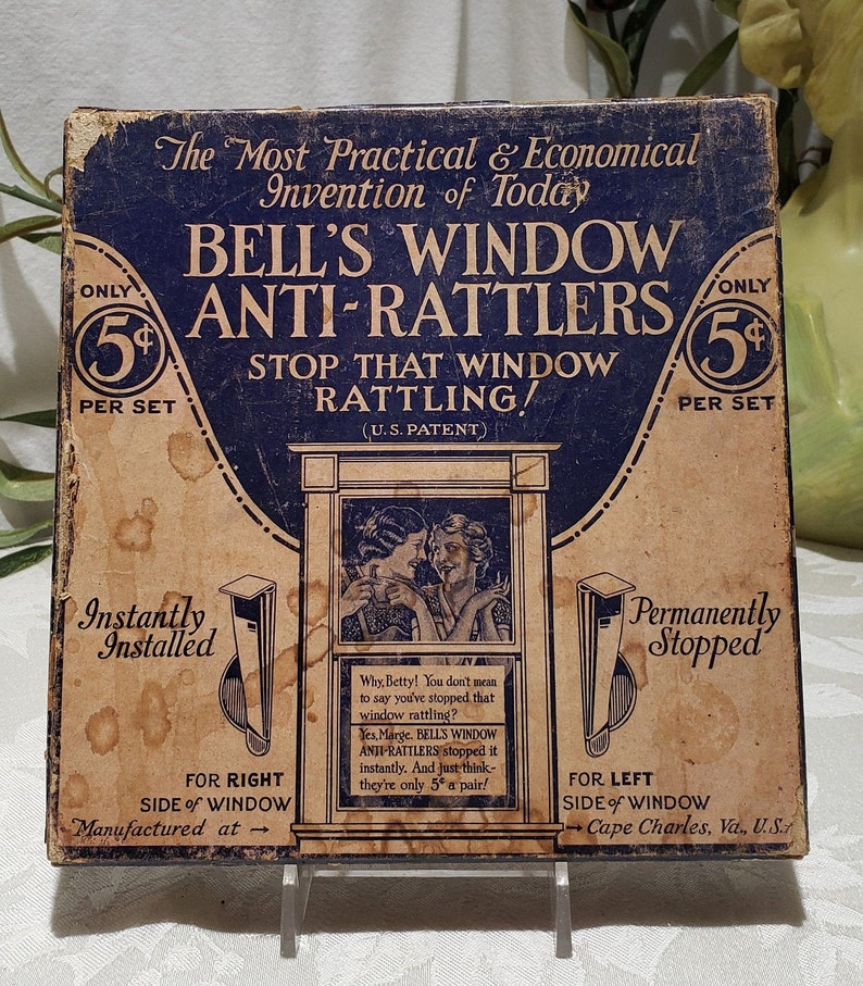 Window Rattlers 1930's Bell's Window Anti-rattlers Advertising Display Box – 39 Sets - Etsy