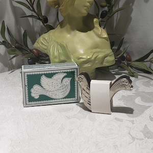 Vintage Avon Silver Dove Ornament Bird Of Paradise Cologne Bottle - Avon Silver Dove Ornament And Perfume Decanter Bottle