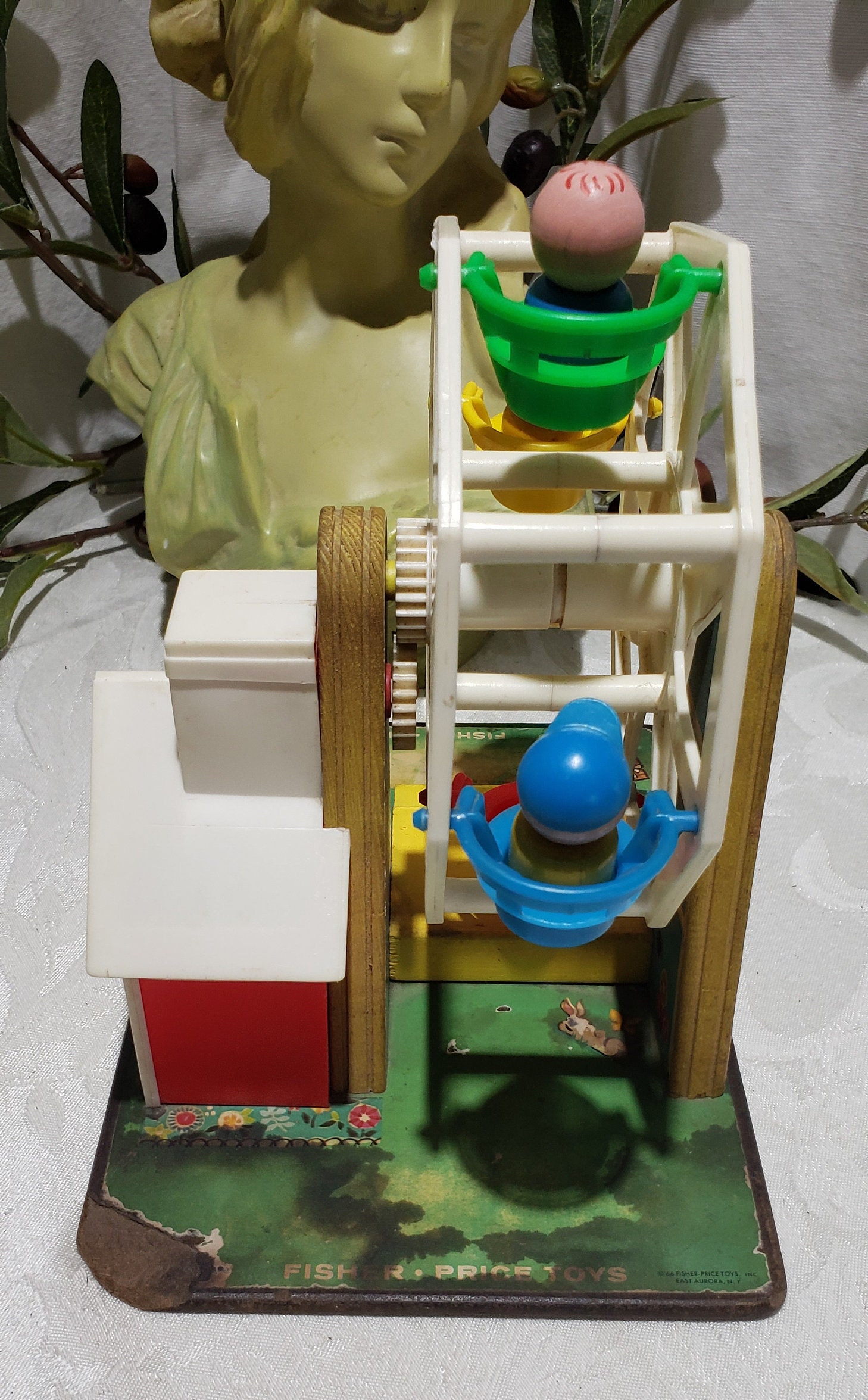 Vintage 1966 Fisher Price Ferris Wheel Little People Music Box Etsy