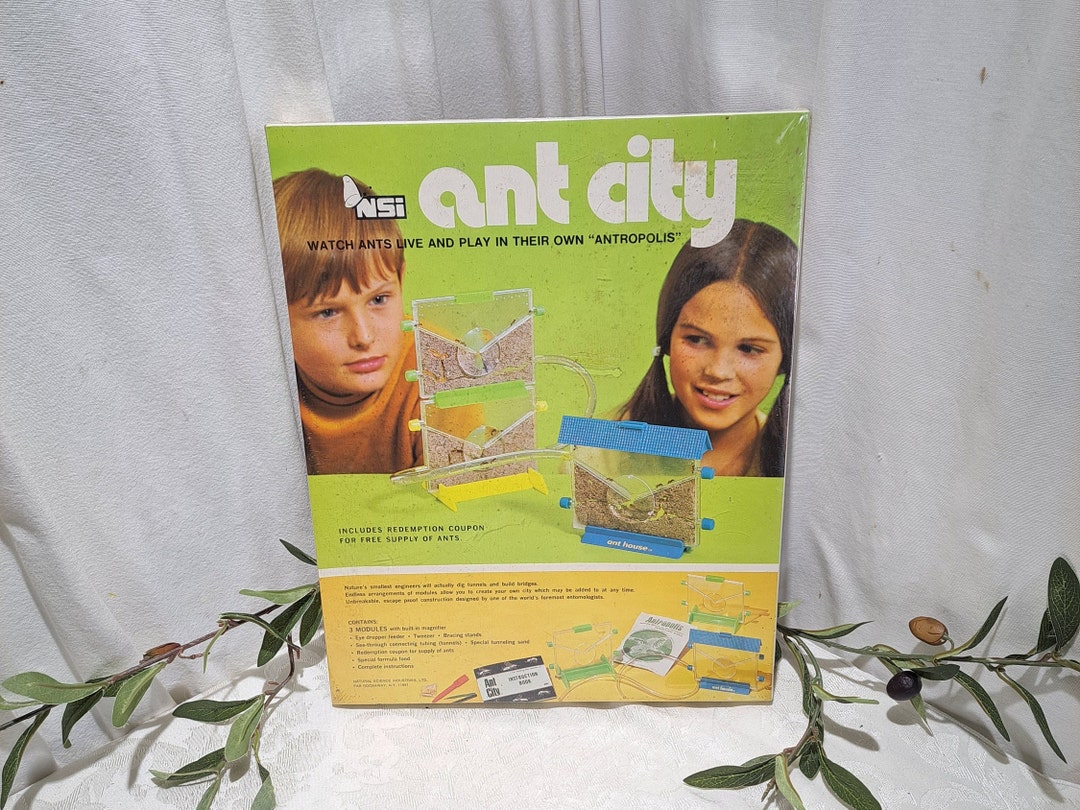 New Sealed Vintage 1972 NSI Ant City Watch Ants Live and Play in