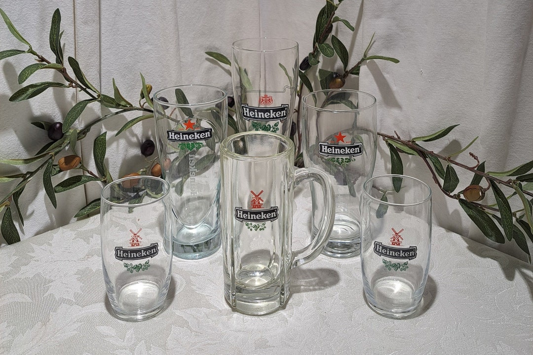 Vintage Collection of 6 Heineken Red Star/windmill/code OF Arms 