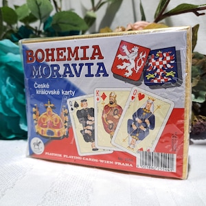 New Factory Sealed Vintage Piatnik Made In Austria Bohemia Moravia No. 2554 Standart Double Deck Playing Cards Set