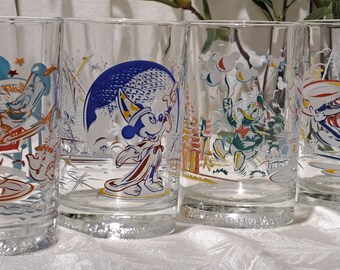 Vintage Set of 4 Mcdonald's Celebrates the Magic of Walt Disney