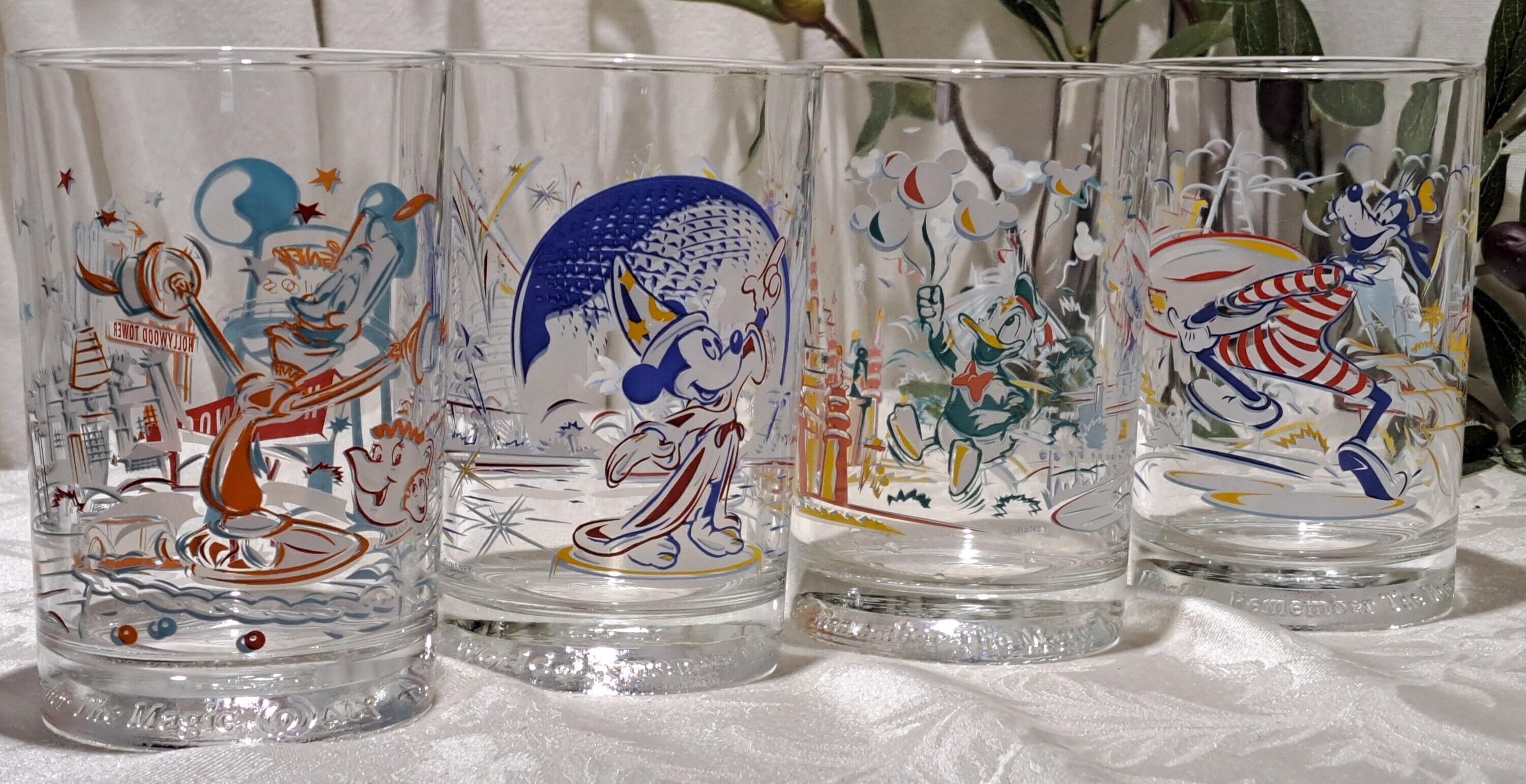 Vintage Set of 4 Mcdonald's Celebrates the Magic of Walt Disney