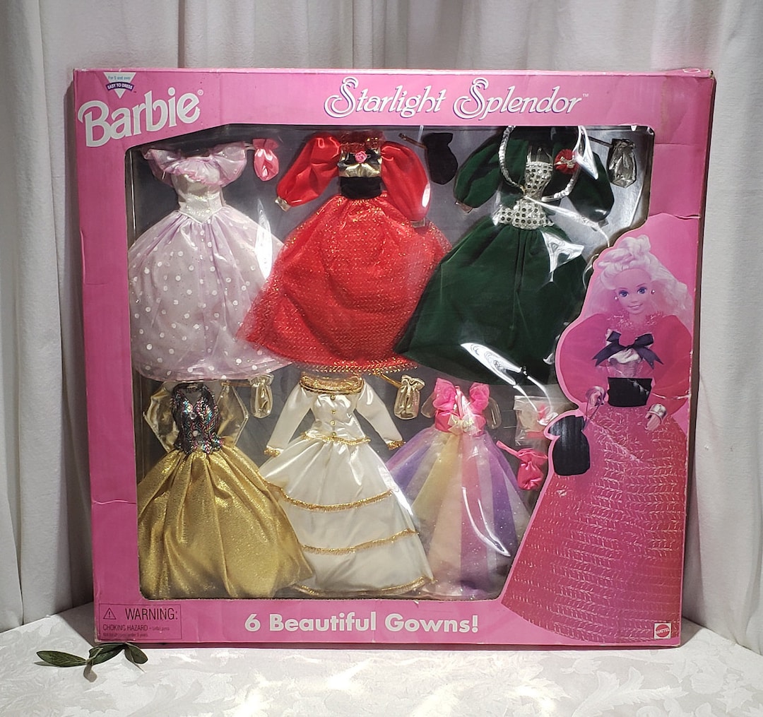 Vintage 1996 Barbie Starlight Splendor Beautiful Gowns In Original Box  Never Opened