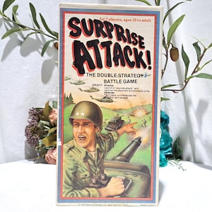 Rare Vintage 1976 Gamut Of Games, Inc. &quot;SURPRISE ATTACK!&quot; The Double-Strategy Battle Board Game - Complete Game - Vintage Board Games