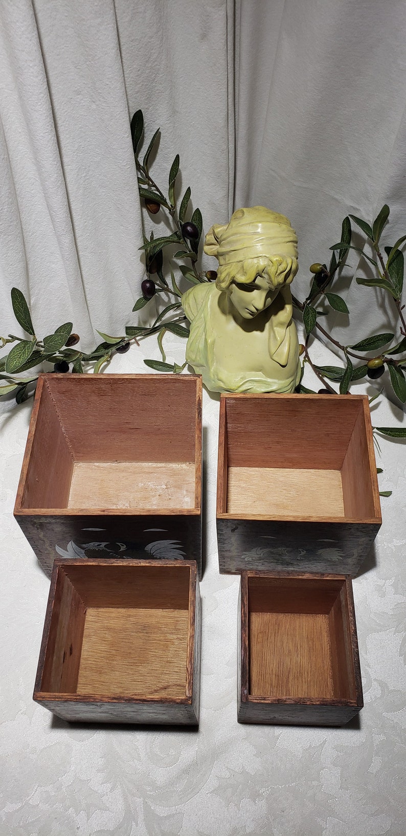 Vintage Mid Century Rooster Design Wooden Canister Set – Japan image 6