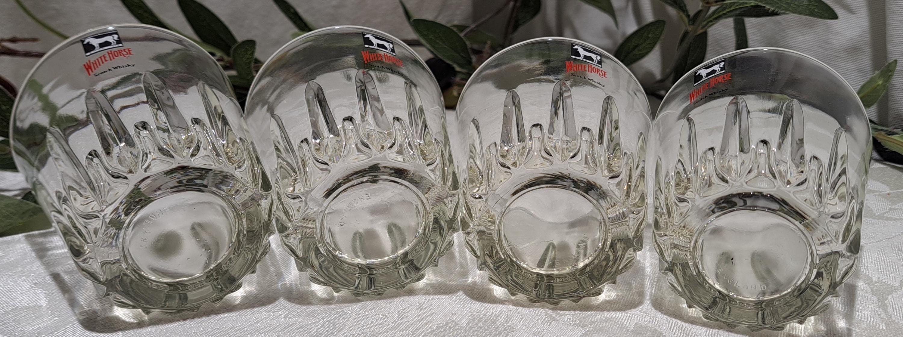 Vintage 1970's Set of 4 the White Horse Cellar Estab 1742 White