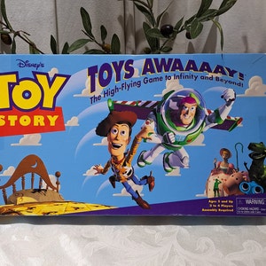 Vintage 1996 Mattel Disney&#39;s Toy Story Toys Away! The High-Flying Game To Infinity And Beyond! 3-D Board Game - Disney Board Games