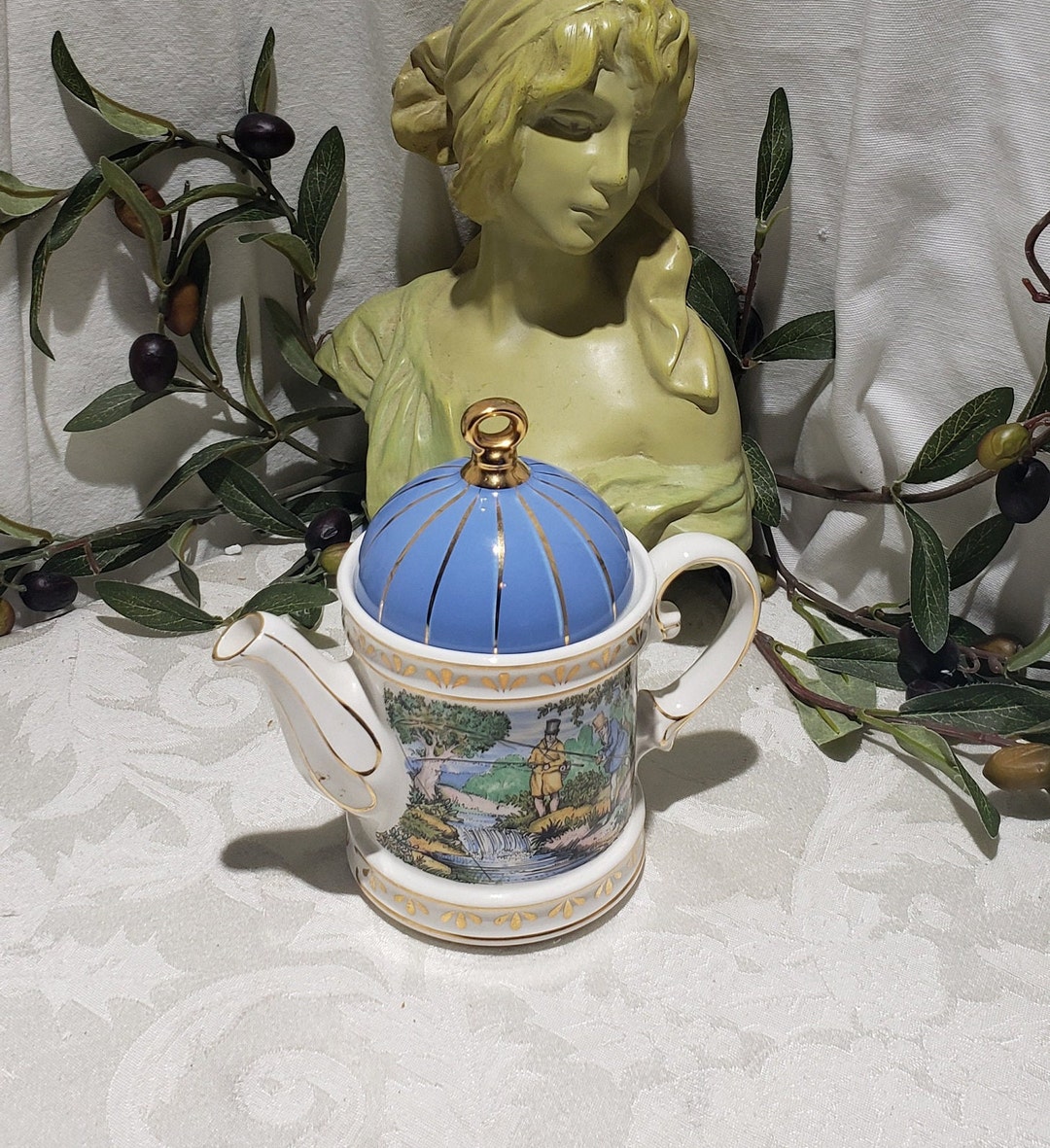 Beautiful Vintage Sadler Sporting Scenes of the 18th Century Fishing