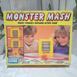 Vintage 1987 Parker Brothers Monsters Mash Wacky, Thwacky, Matching Action Game - Complete Game - Collectible Games - Family Game Night