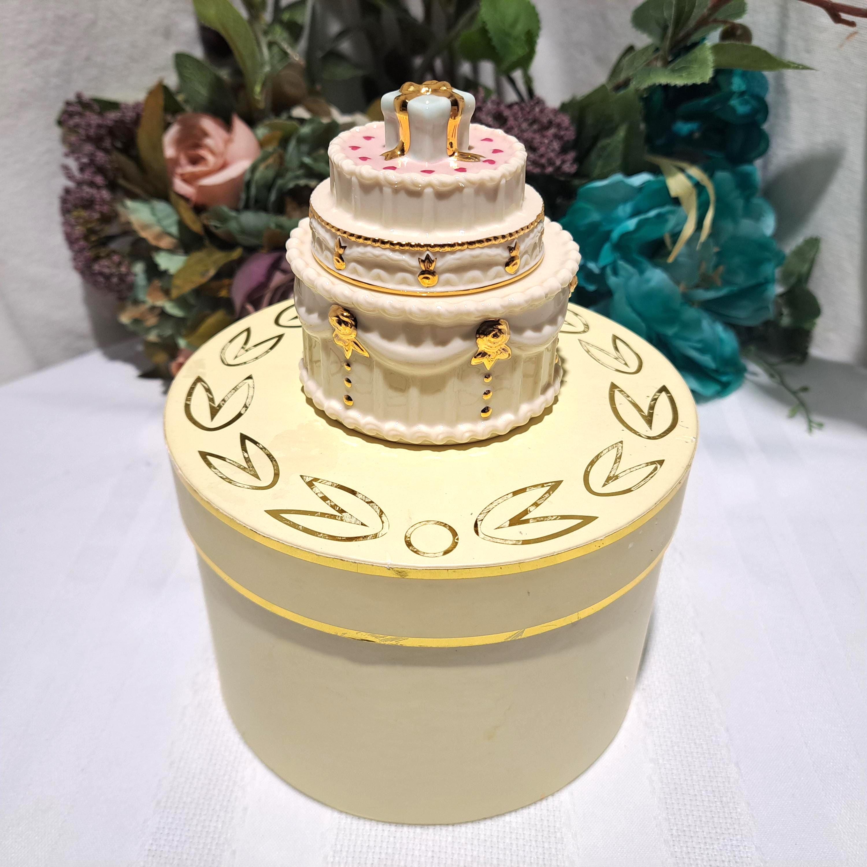 Vintage Lenox China Treasures Collection Birthday Cake Design A