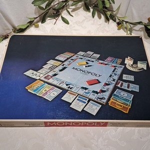 Vintage 1974 Anniversary Edition No. 11 Parker Brothers Monopoly Real Estate Trading Game Equipment - Vintage Board Games - Complete Game